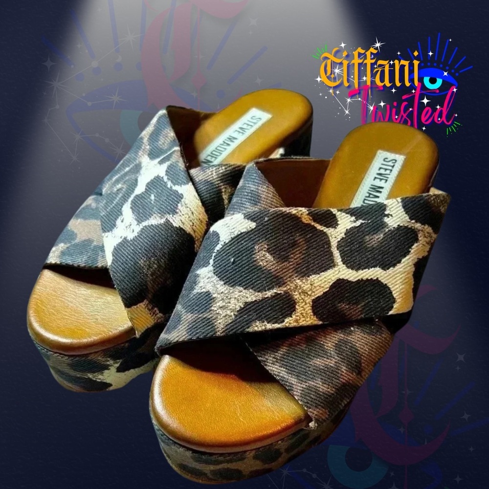 🖤 Steve Madden Leopard Print Platform Wedges | Size 36 | Wild & Chic
